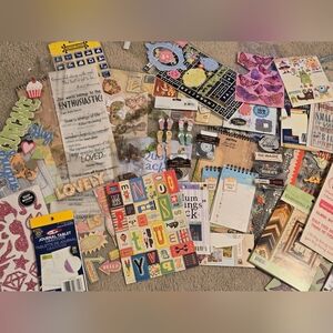 Colorful Scrapbooking Supplies Bundle Paper Crafts
